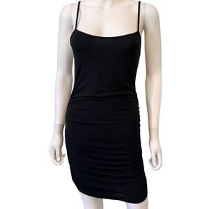New BP. NORDSTROM Women's Black Spaghetti Strap Ribbed Bodycon Mini Dress Size M